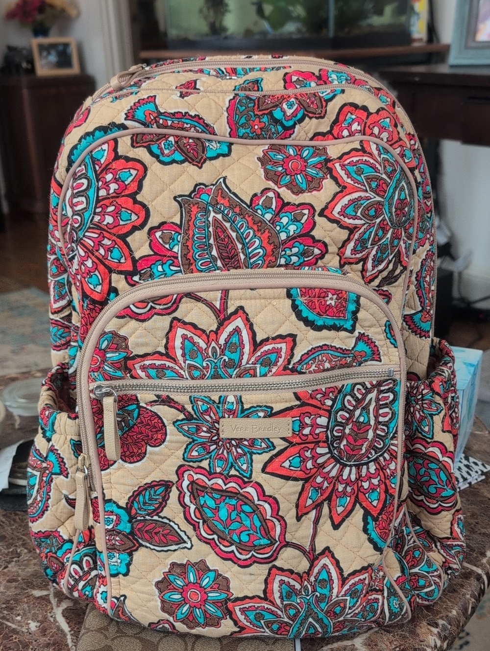 Vera Bradley Iconic Campus Backpack in Desert Floral
